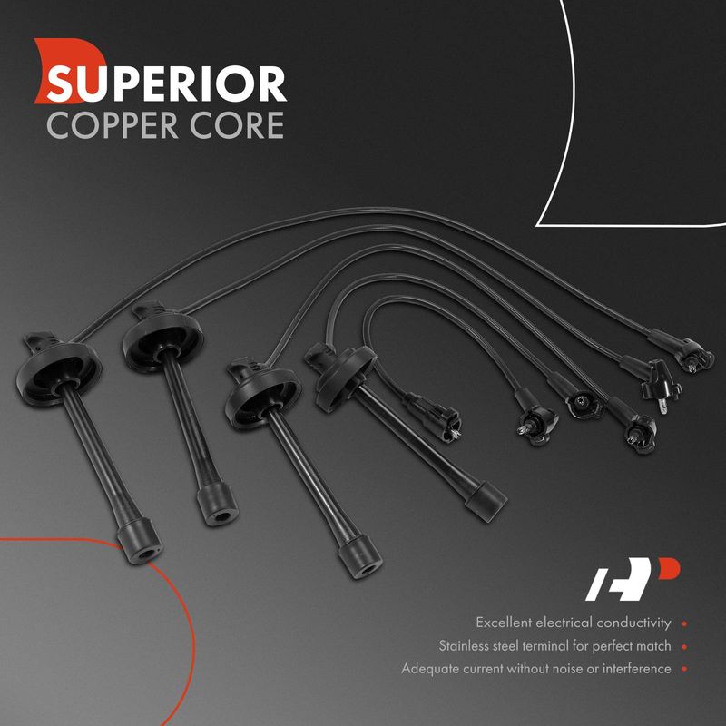 5x Spark Plug Wire Set for Toyota MR2 1991-1992 L4 2.2L DOHC 90919-21486