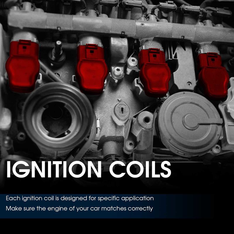 4x Ignition Coils with 3 Pins for Nissan Sentra 2007-2009 2.0L Tiida 2007-2009
