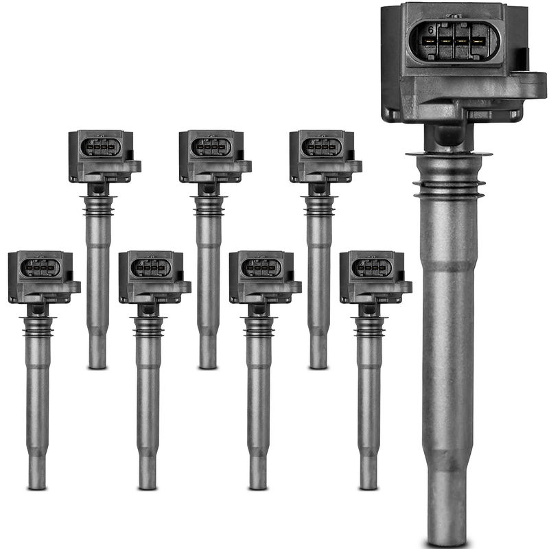 8x Ignition Coils with 4 Pins for Mercedes-Benz W204 C209 C63 CL63 CLK63 AMG
