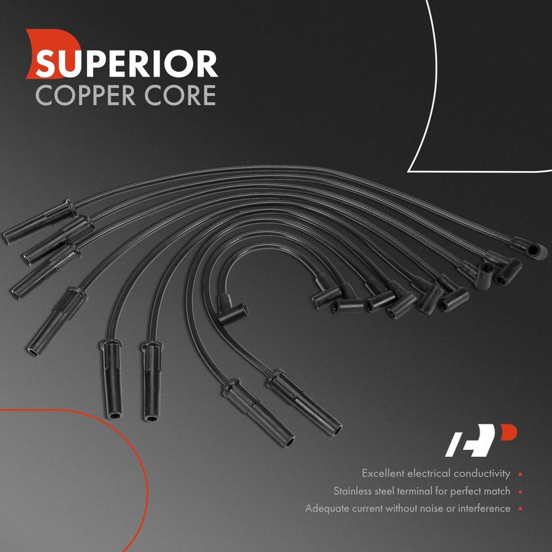 9x Spark Plug Wire Set for Ford F-150 1977-1979 F-250 F-350 Lincoln Mercury