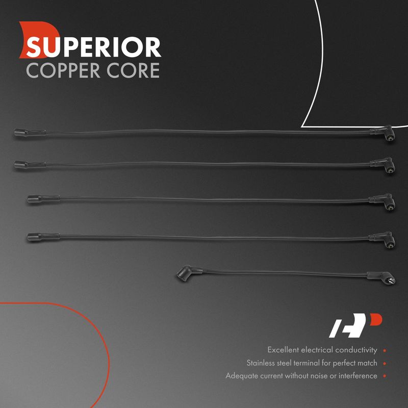 5x Spark Plug Wire Set for International Harvester Scout 61-71 M1100 2.5L 3.2L