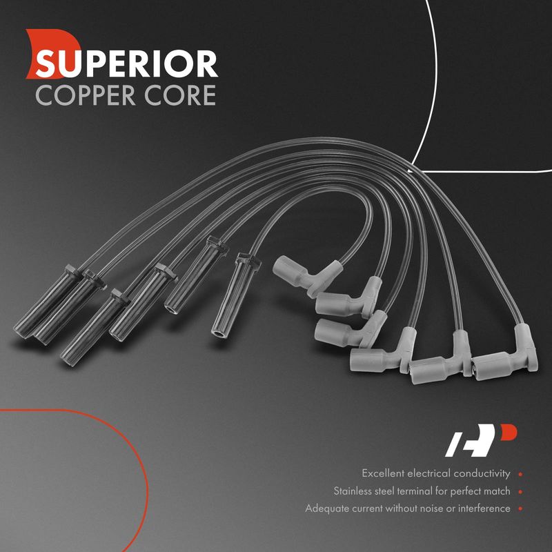 6x Spark Plug Wire Sets for Buick Rendezvous 2006-2007 Chevrolet Equinox Saturn