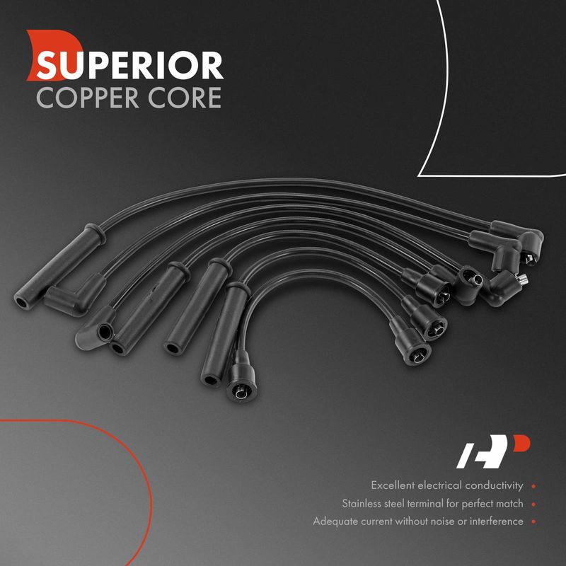 7x Spark Plug Wire Sets for Jeep CJ5 CJ7 J10 77-87 Wrangler Scrambler L6 4.2L