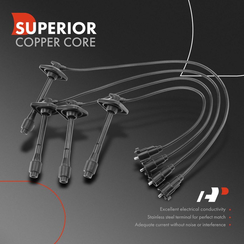 4x Spark Plug Wire Set for Toyota Camry 1997-2001 RAV4 98-00 Solara 2.2L 2.0L
