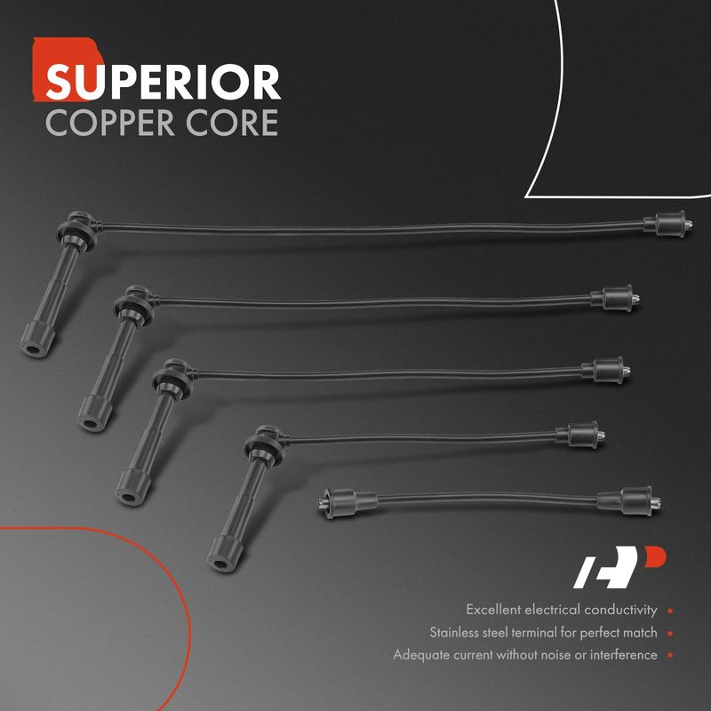 5x Spark Plug Wire Set for Chevrolet Metro Geo Tracker Pontiac Esteem Suzuki