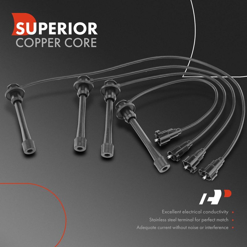 4x Spark Plug Wire Set for Toyota 4Runner Tacoma 1997-2000 T100 1998 2.4L 2.7L