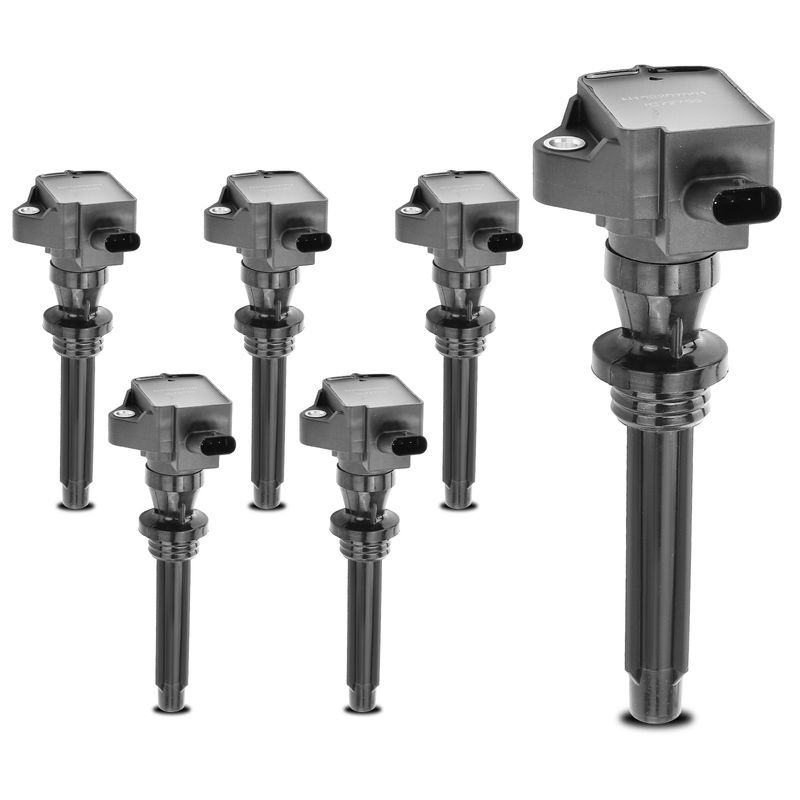 6x Ignition Coils for Jaguar F-Pace F-Type XE XF XJ 2013-2019 V6 3.0L 3 Pins