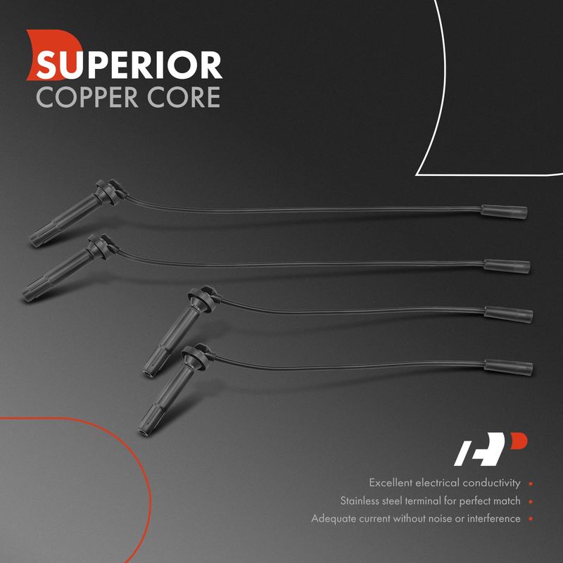 4x Spark Plug Wire Set for Subaru Baja 2003-2006 Forester Impreza Legacy Outback