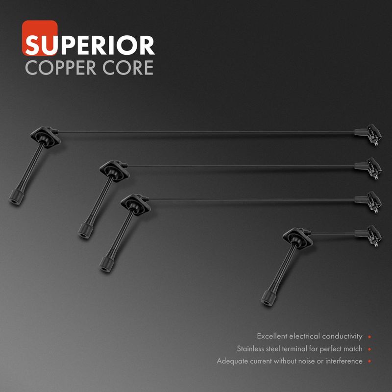 4x Spark Plug Wire Set for Toyota Camry 1993-1996 L4 2.2L V6 3.0L DOHC