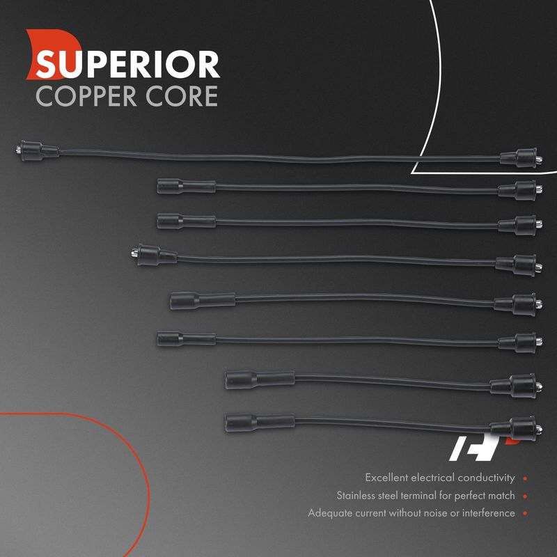 8x Spark Plug Wire Set for Chrysler Cordoba Dodge B150 Aspen Dart Plymouth Fury
