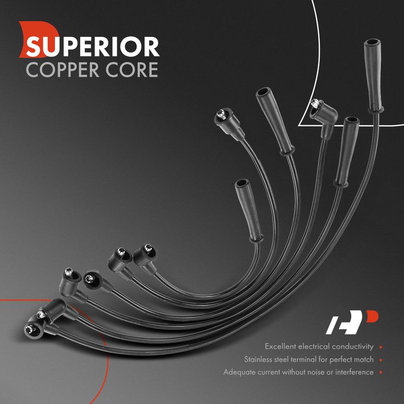6x Spark Plug Wire Set for Toyota Pickup 1983-1992 L4 2.4L V6 3.0L Petrol