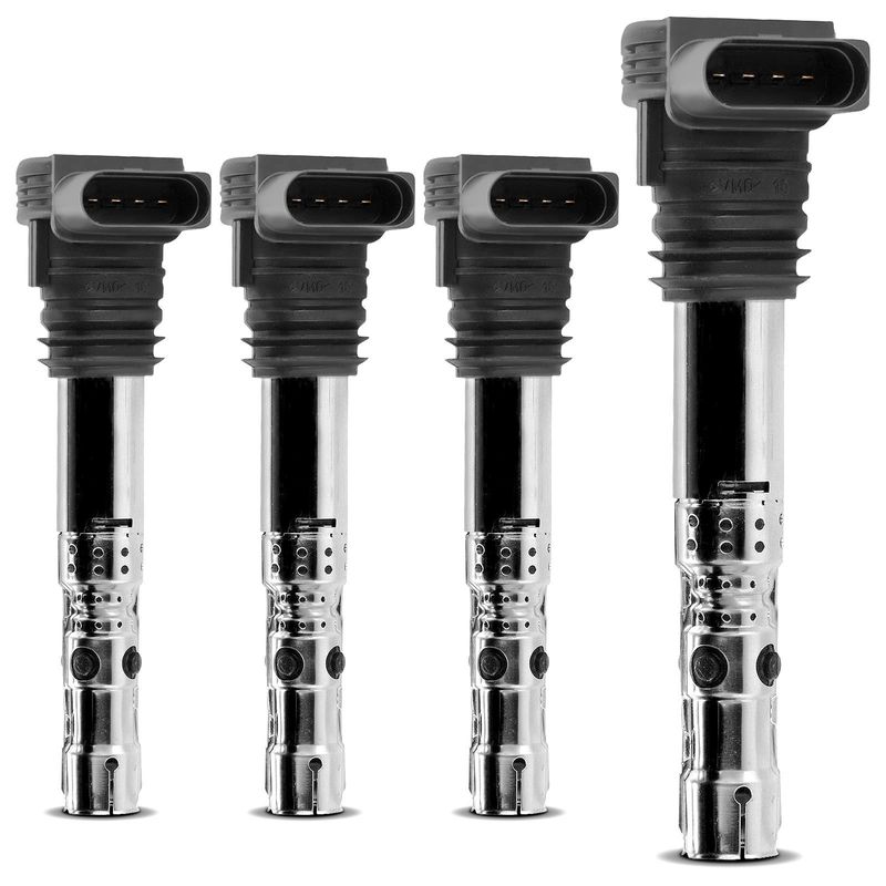 4x Ignition Coils with 4 Pins for Audi A4 A6 Volkswagen Beetle Golf Jetta Passat
