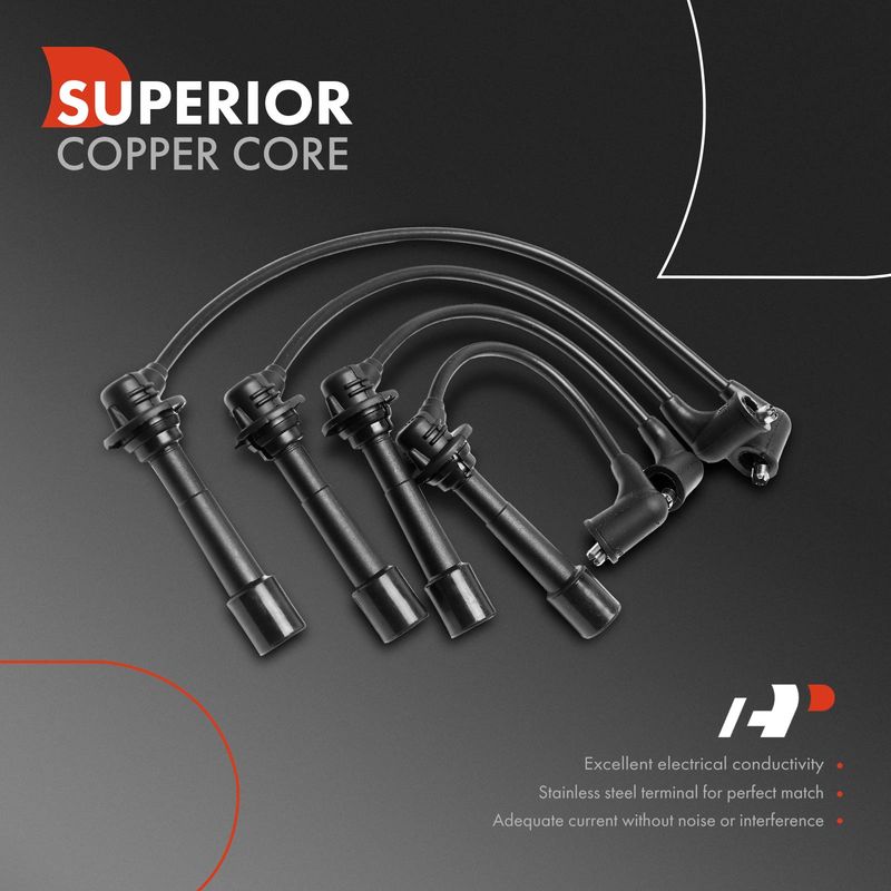 4x Spark Plug Wire Sets for Mazda Miata 1990-1997 1999-2000 L4 1.6L 1.8L DOHC