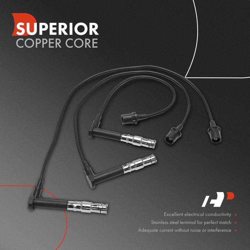 3x Spark Plug Wire Sets for Mercedes-Benz C280 93-00 W202 W124 W210 C124 W140