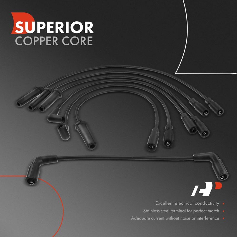 7x Spark Plug Wire Set for Chevy Silverado 1500 GMC Sierra 1500 2002-2006