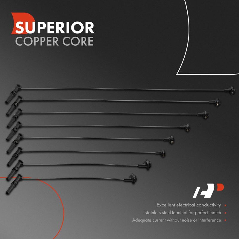 8x Spark Plug Wire Set for Ford F-150 Expedition Crown Victoria Lincoln Town Car