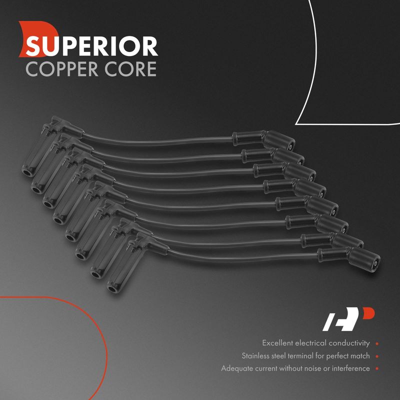 8x Spark Plug Wire Set for Chevrolet Silverado 3500 01-06 Express 3500 GMC 8.1L