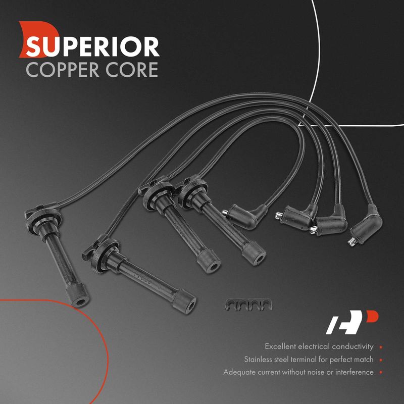 4x Spark Plug Wire Set for Honda Civic 92-95 Civic del Sol 93-95 Acura Integra