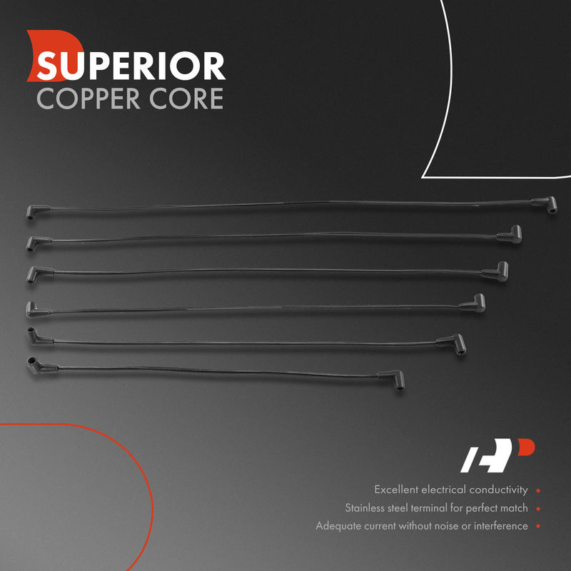 6x Spark Plug Wire Sets for Chevrolet Camaro 1995-1999 Pontiac Firebird V6 3.8L