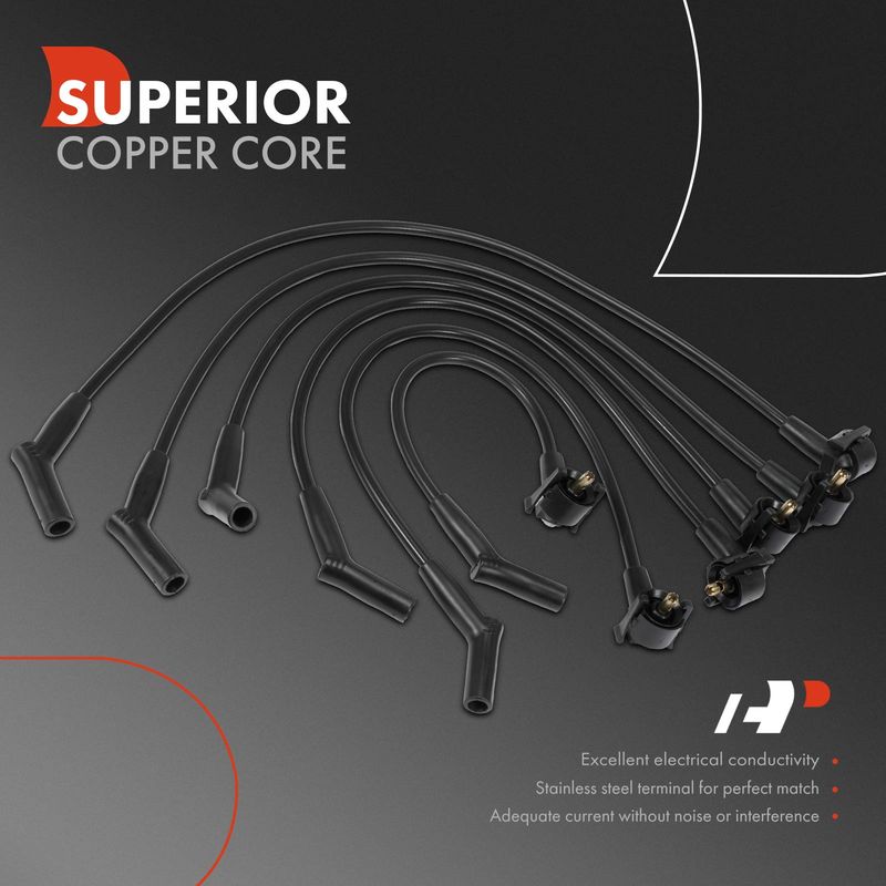 6x Spark Plug Wire Set for Ford Windstar 1999-2000 V6 3.0L OHV Petrol 8mm