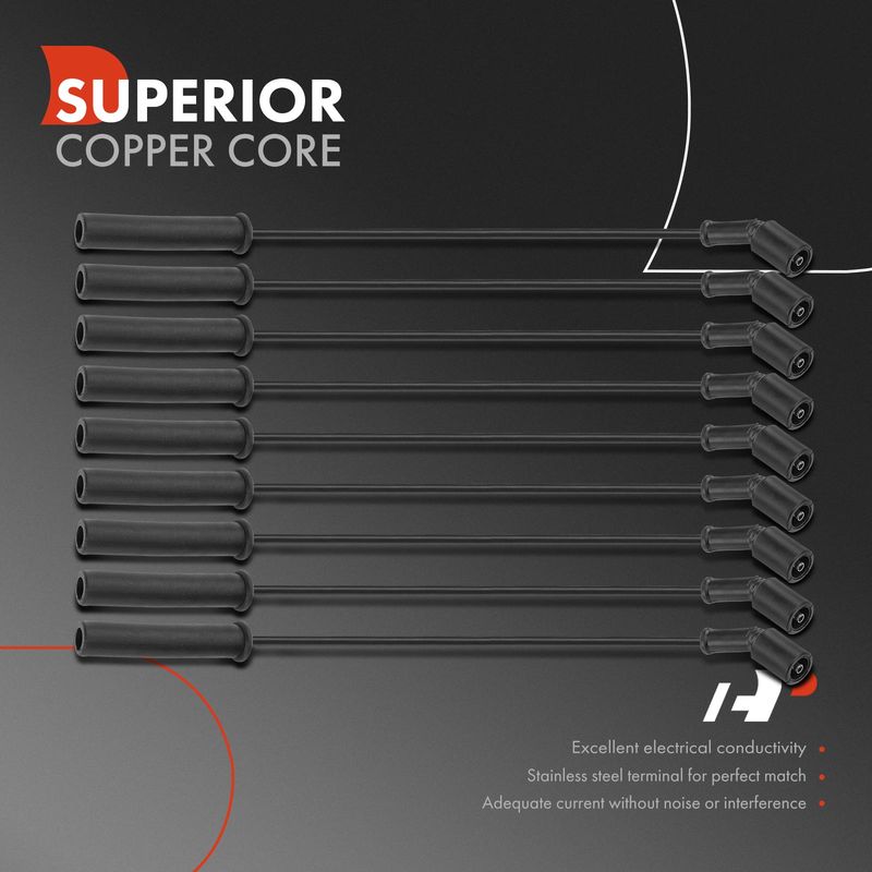 8x Spark Plug Wire Sets for Dodge Ram 1500 Dakota 08-10 Jeep Chrysler Ram 4.7L