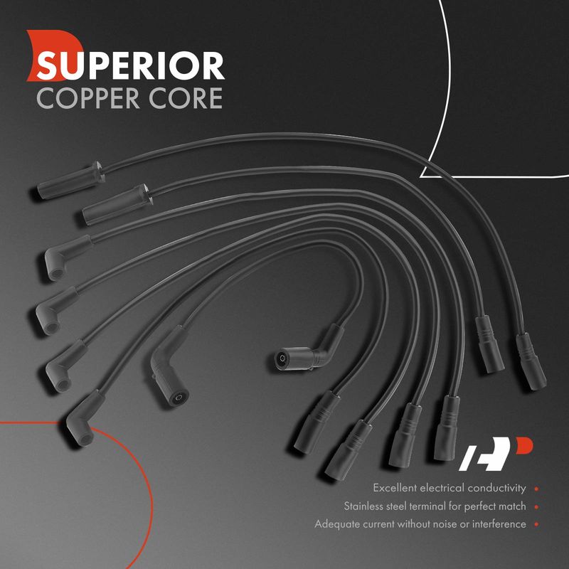 7x Spark Plug Wire Set for Chevrolet Silverado 1500 Blazer GMC Jimmy Isuzu 4.3L