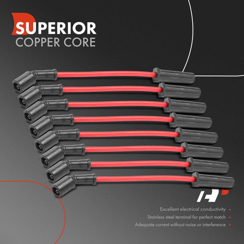 8x Spark Plug Wire Set for Chevrolet Camaro 98-02 Corvette Pontiac Firebird 5.7L