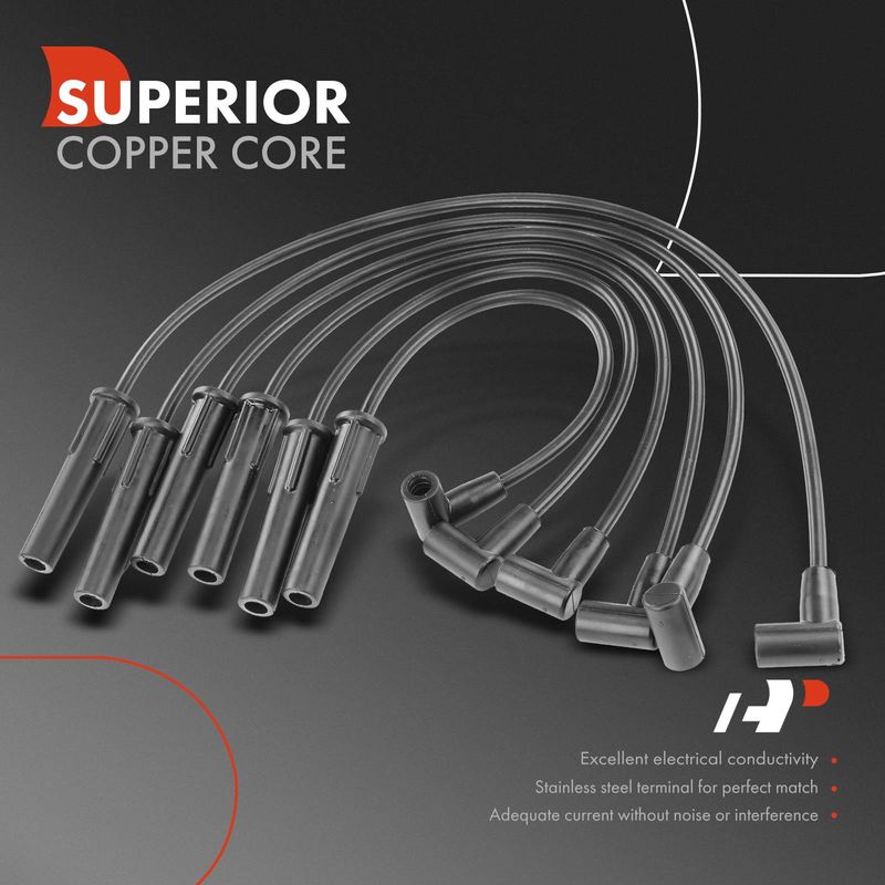 6x Spark Plug Wire Set for Chrysler Grand Voyager 1996-2000 Dodge Plymouth OHV
