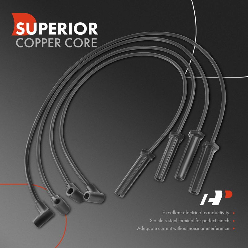 4x Spark Plug Wire Set for Chevrolet S10 98-03 GMC Sonoma 98-03 Isuzu Hombre