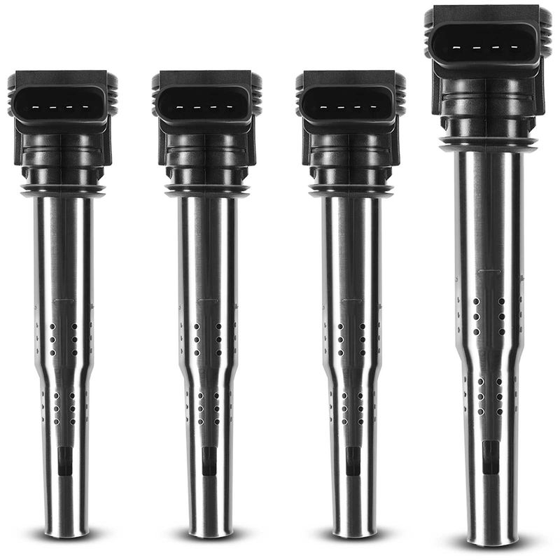 4x Ignition Coils with 4 Pins for Audi A3 A4 A5 Q5 Volkswagen Passat Jetta Golf