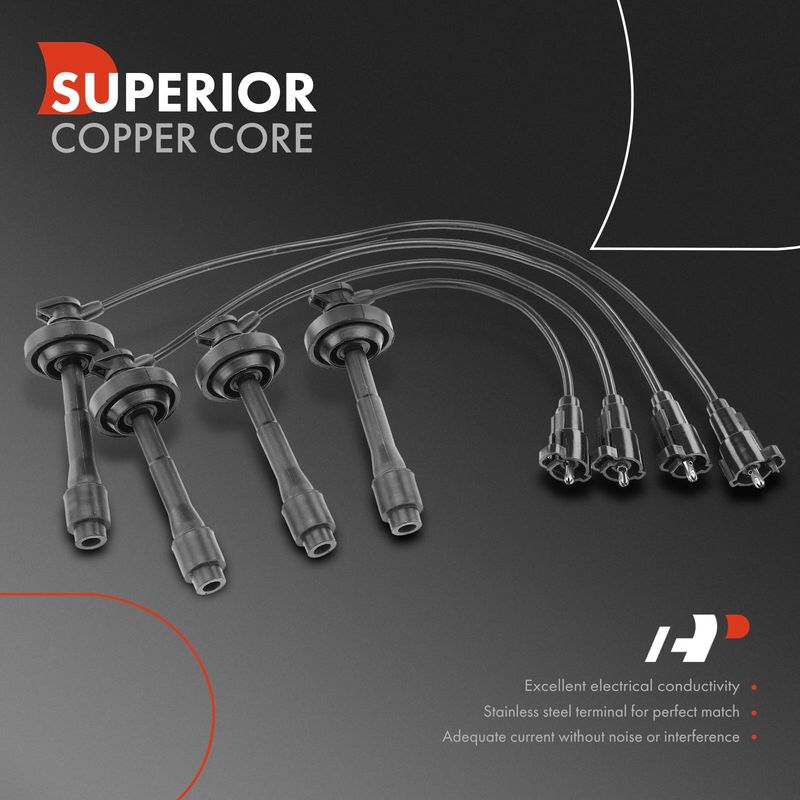 4x Spark Plug Wire Set for Chevrolet Prizm 1998-1999 L4 1.8L Petrol