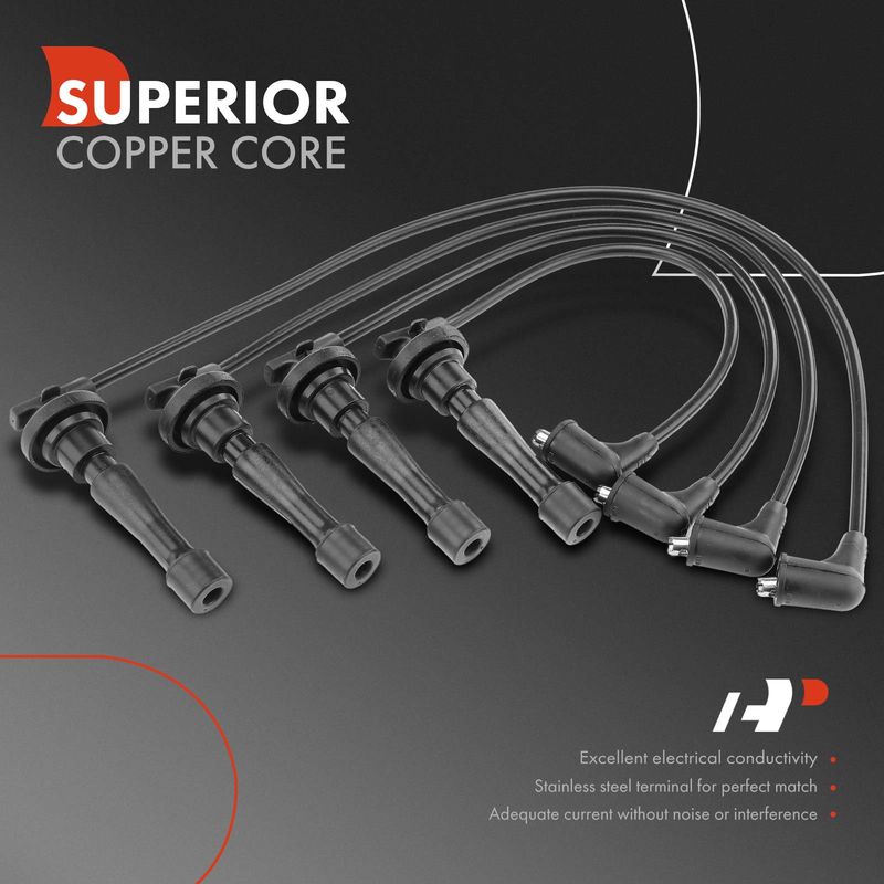 4x Spark Plug Wire Set for Honda CR-V 97-01 Acura Integra 1990-2001 L4 1.8L 2.0L