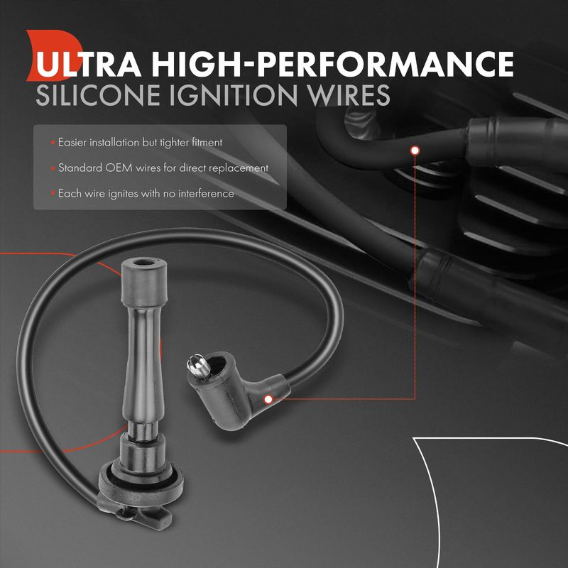 4x Spark Plug Wire Set for Honda CR-V 97-01 Acura Integra 1990-2001 L4 1.8L 2.0L