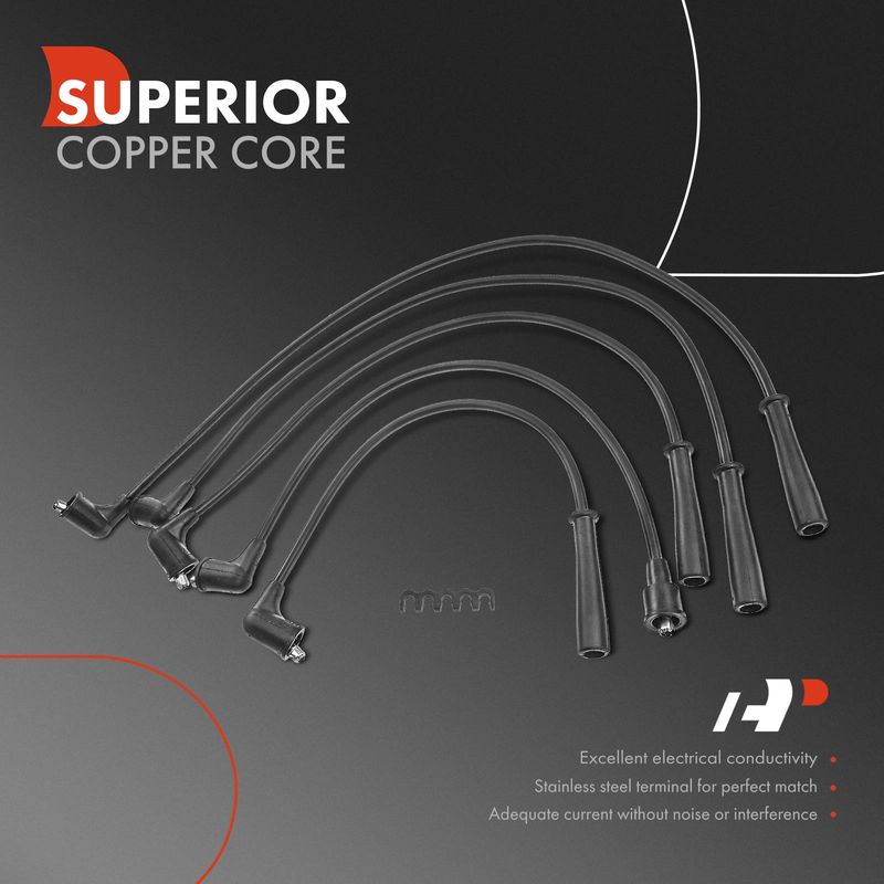 5x Spark Plug Wire Set for Nissan Sentra 1982 Mazda 626 1988-1992 B2000 Subaru