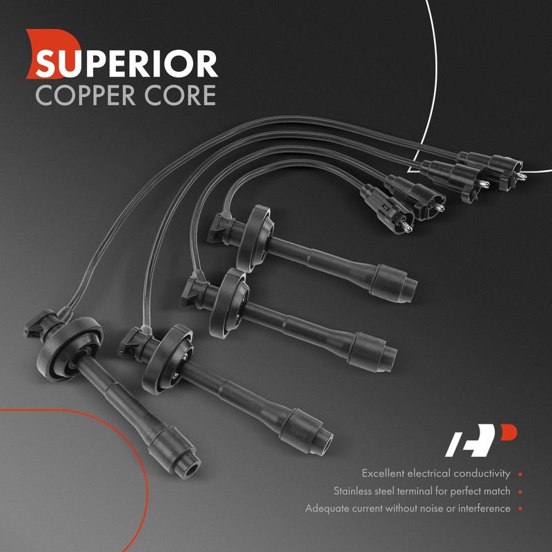 4x Spark Plug Wire Set for Toyota Corolla 1998-2002 L4 1.8L 1ZZ-FE