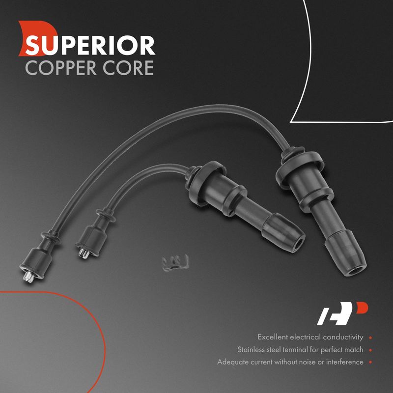 2x Spark Plug Wire Set for Hyundai Santa Fe 2001-2006 Sonata Kia Optima L4 2.4L