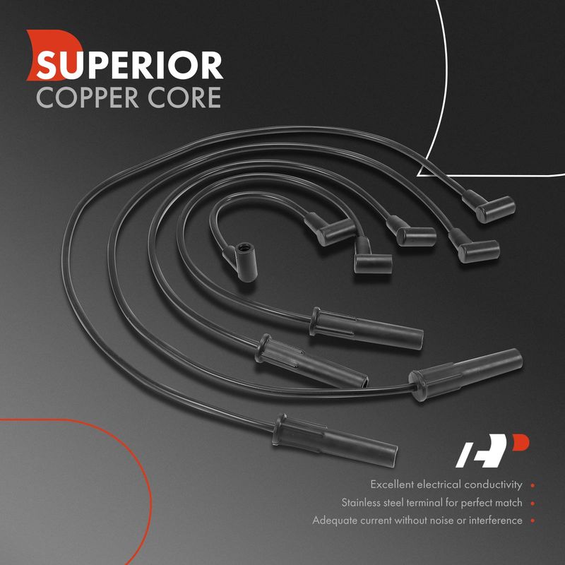 5x Spark Plug Wire Set for Chevrolet S10 Blazer GMC S15 Jimmy Sonoma 2.5L 7mm