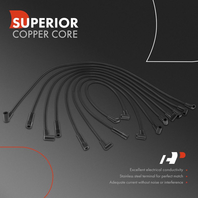 8x Spark Plug Wire Set for Chevrolet C10 K10 Malibu GMC C1500 C2500 Jimmy Buick