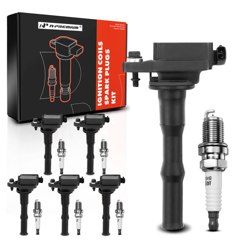 6x Black Ignition Coil & IRIDIUM Spark Plug Kits for Toyota Camry Avalon 3.0L