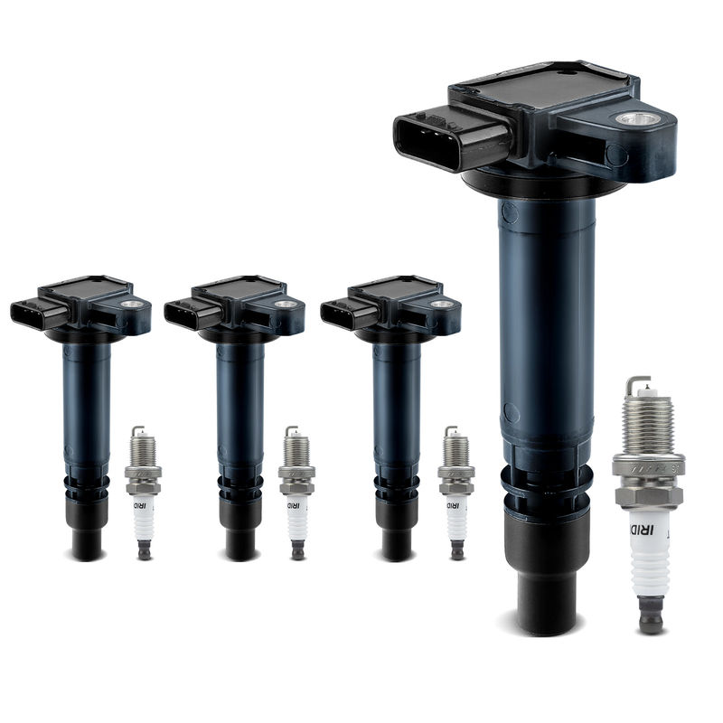 4x Black Ignition Coil & IRIDIUM Spark Plug Kits for Toyota Tacoma 00-04 4Runner