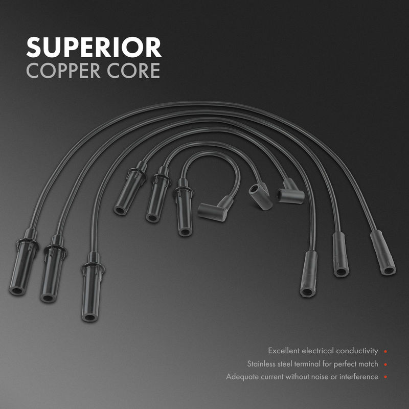 6x 7mm Spark Plug Wire Set for Jeep Wrangler 2007-2011 V6 3.8L