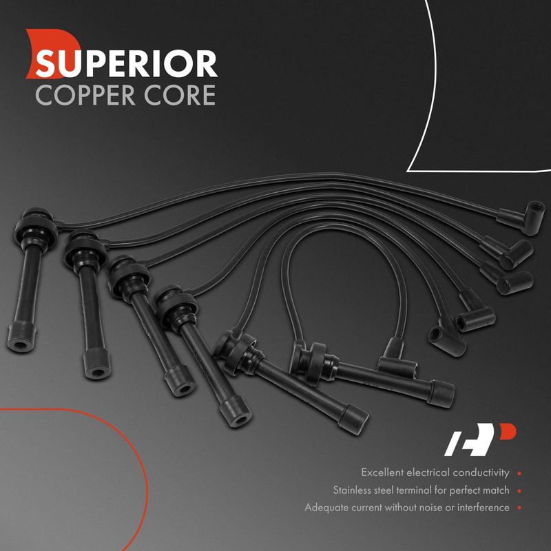 6x Spark Plug Wire Set for Isuzu Trooper 1992-1995 V6 3.2L DOHC 7mm