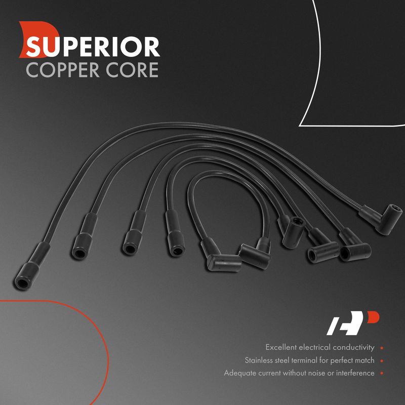 5x Spark Plug Wire Set for Chevrolet Vega 1975-1977 Cadillac Oldsmobile Pontiac
