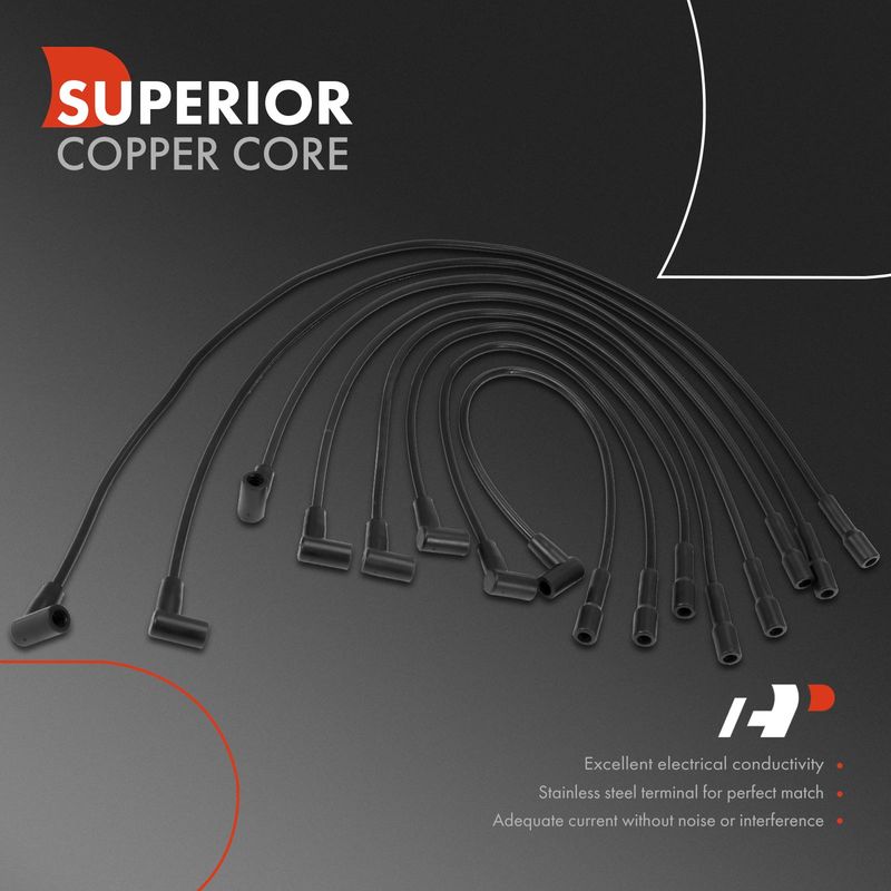 8x Spark Plug Wire Set for Buick Century Electra Pontiac Firebird GTO Chevrolet