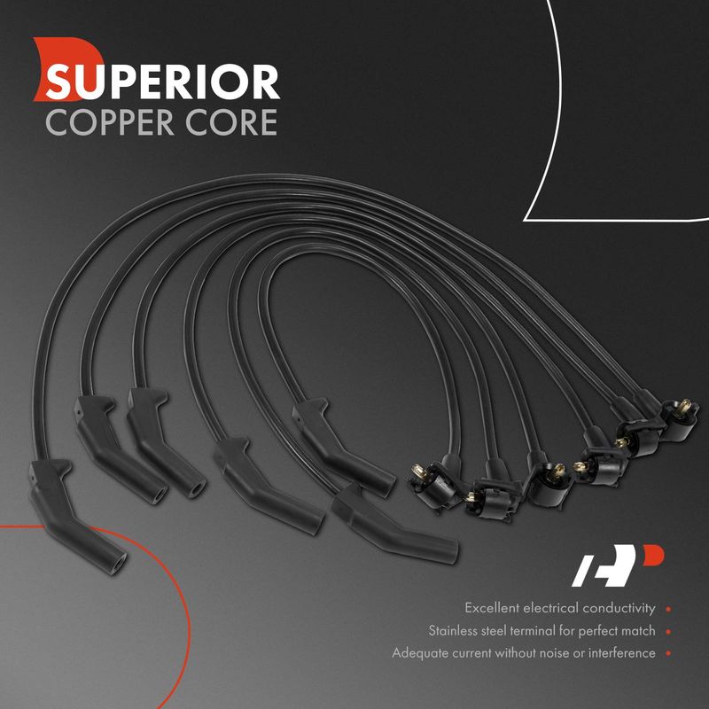 6x Spark Plug Wire Set for Ford Thunderbird 1989-1995 Mercury Cougar V6 3.8L