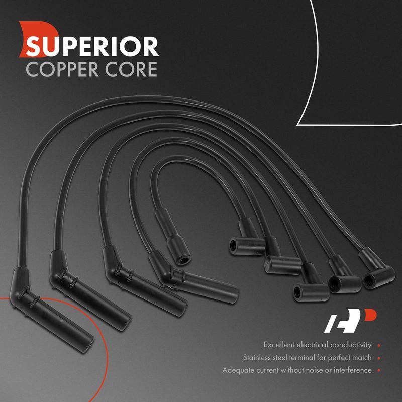 5x Spark Plug Wire Set for Chevrolet Geo Spectrum Isuzu Stylus Pontiac 1.5L 1.6L