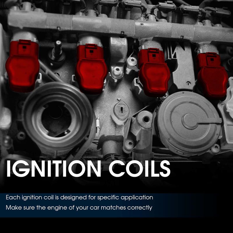 4x Ignition Coils with 3 Pins for Honda Civic 2006-2011 1.8L R18A1 R18A4