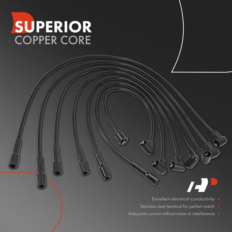 7x Spark Plug Wire Set for Jeep CJ5 66-71 CJ6 Commando DJ5 Buick Skylark 7mm