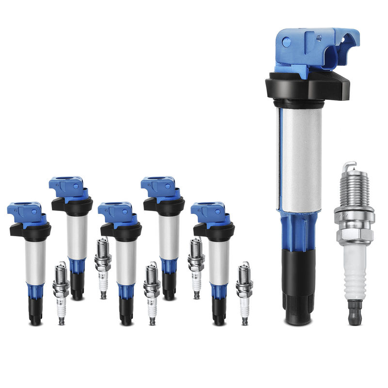 6x Blue Ignition Coil & IRIDIUM Spark Plug Kits for BMW 330i 03-05 X3 04-06
