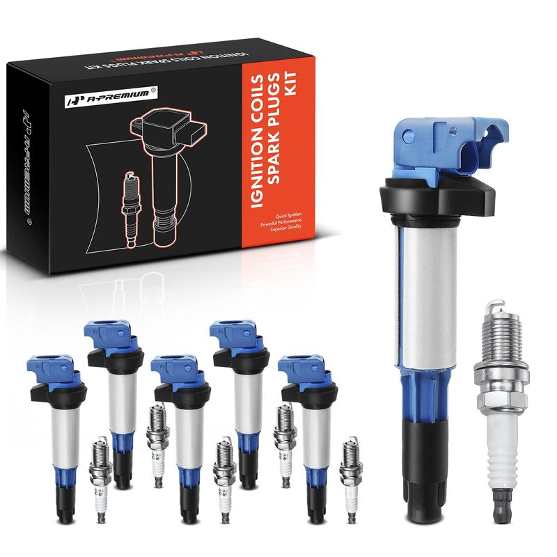 6x Blue Ignition Coil & IRIDIUM Spark Plug Kits for BMW 330i 03-05 X3 04-06